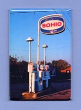 Vintage Gasoline Pump 2x3 Fridge Magnet Station Fuel Petroleum Oil Car Sohio