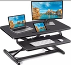 Standing Desk Converter Sit Stand Desk Riser With Wide Keyboard Tray 2Tier Stand