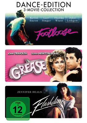 DANCE-EDITION (FOOTLOOSE, FLASHDANCE, GREASE) 3 DVD NEU