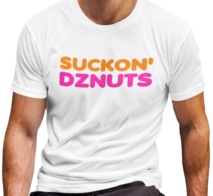SUCKON DZNUTS Donuts T SHIRT Snoop Dogg Pimp Parody Logo Rude Humor GIFT TEE image 2