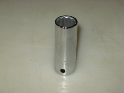 NEW 3/8''-dr 14mm DEEP SOCKET, 12-point, CHROME FINISH, USA, PROTO # 5014M