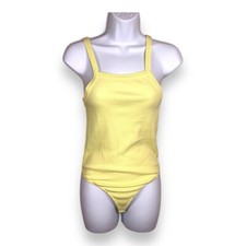 NEW BP YELLOW LIME RIBBED BODYSUIT THONG STYLE NWT SLEEVELESS TANK STRETCH