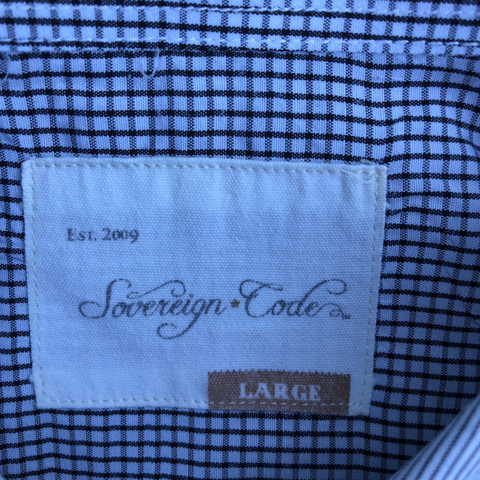 SOVERIGN CODE Button Down Shirt Men's LARGE Blue … - image 6