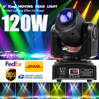 120W Moving Head Light RGBW Gobo Stage Light DMX Disco Club DJ Party Lighting US