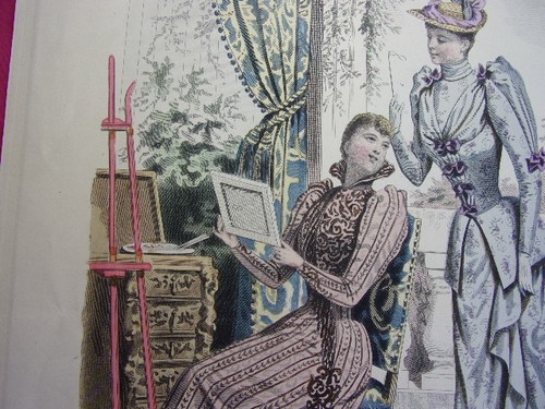 59/ GRAVURE DE MODE " Moniteur de la Mode Paris 1891 ". Grand format 36x26 - Picture 2 of 3