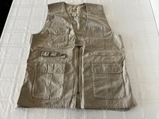 Travelsmith Womens Sz Large Khaki Safari Utility Fishing Vest Multiple Pockets