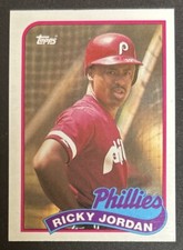 1989 Topps Ricky Jordan Baseball Rookie Card (ROY) #358 Phillies 1B VGEX O/C. rookie card picture
