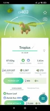 Pokemon Shiny Tropius - TRA'DE 1 mill Dust GO - Read Description