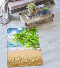 3D Beach Love Coconut Tree NAO8511 Game Rug Mat Elegant Photo Carpet Mat Fay