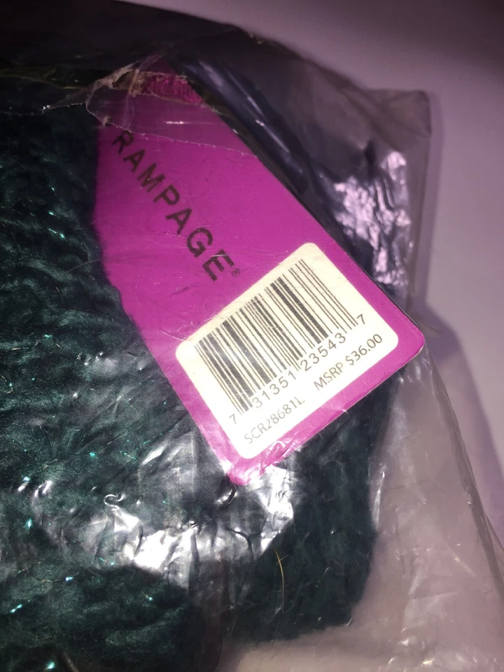 Rampage женщин вязаный шарф в бирюзовый, розничной $36.00 - Изображение 3 из 4