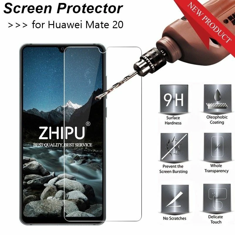 Media cubierta de protección de pantalla de vidrio templado para Huawei P40 P30 P20 Pro Mate 30 Foto 2 de 4
