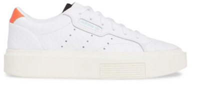 Adidas Womens Size 7 White Sleek Super Sneakers Z1950
