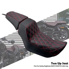 Driver Passenger Seat Step Up Red Stitching For Harley Nighster RH975 2022-25 23