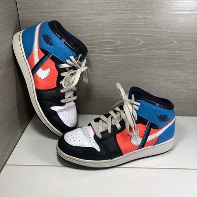 Nike Air Jordan 1 Mid Game Time GS CV4891 001 Black White Blue Orbit 7Y / 8.5 W