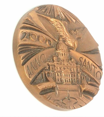 Medalla de Recuerdo del Vaticano del Papa Juan Pablo II hecha en Milán, Italia - estampada - Imagen 5 de 6