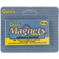 Sticky Back Magnet Card Black 2 X 3.5 Inches 10 piece 