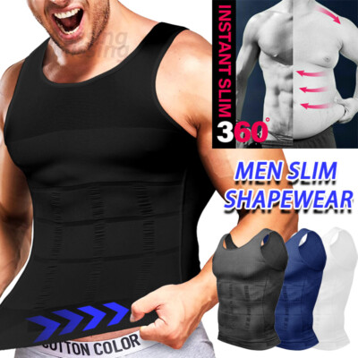 Herren Bauchweg Korsett Abnehmen Unterhemd Body Shaper Muskelshirt Mieder Tank
