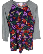 LULAROE Randy Shirt Size Large Witch Broomstick Design Major Unicorn NEW