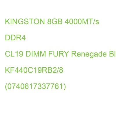 KINGSTON 8GB 4000MT/s DDR4 CL19 DIMM FURY Renegade Black KF440C19RB2/8 (07406173