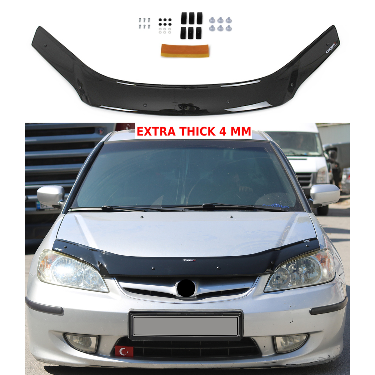 Hood Deflector Guard for Honda Civic 7 2001-2005 Bug Shield Bonnet