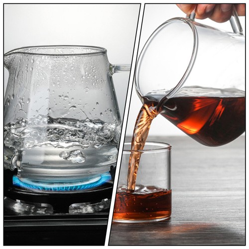 1pc Durable Transparent Teapot 650ml Coffee Pot Glass Kettle with Lid - Picture 2 of 12