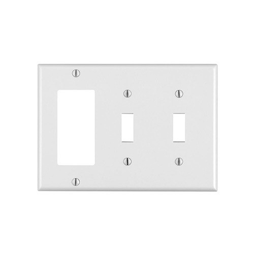 Electrical Wall Plates 2 Gang Unbreakable Screwless Decorator Outlet
