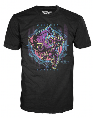 Funko Camiseta : Black Light "WAKANDA FOREVER" camiseta pantera negra S M L XL - Imagen 1 de 1