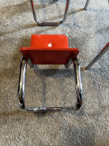 American Girl Doll Molly CHROME TABLE & CHAIRS Retro Red Vinyl Diner Kitchen Set - Picture 3 of 24
