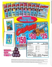 Pull Tab Ticket - Hard Card Tickets - Game - Cannons