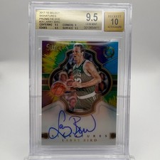 2017-18 Panini-Select Tie Dye-Larry Bird (On Card Auto) (BGS9.5,Auto 10) (16/25)