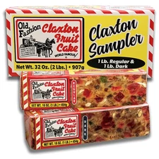 Claxton Fruit Cake Regular-Dark Sampler-Packed in , Gift Carton