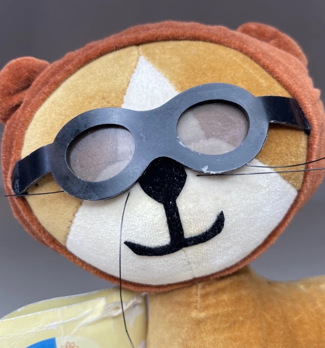 Vintage Dakin Dream Pets SAMPLE Pilot Cat Plush 6” Brown With Tags *READ*