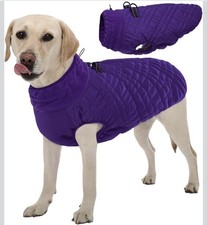 Kuoser Warm Thick Dog Coat Jack Purple with harness Winter Size XL See Details