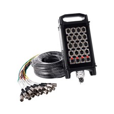 12 Channel 25'Pro Stage XLR Snake Cable with XLR  1/4" TRS Returns on The Bo...