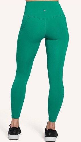 Lululemon Align mit Taschen hoch geschnittene Hose 25" Leggings kaskadiengrün - Größe 10