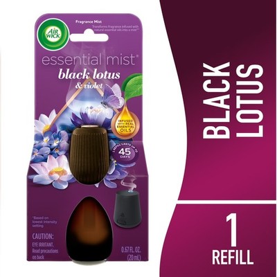 Air Wick Essential Mist Scented Oil Air Freshener Diffuser Refill, Black Lotus