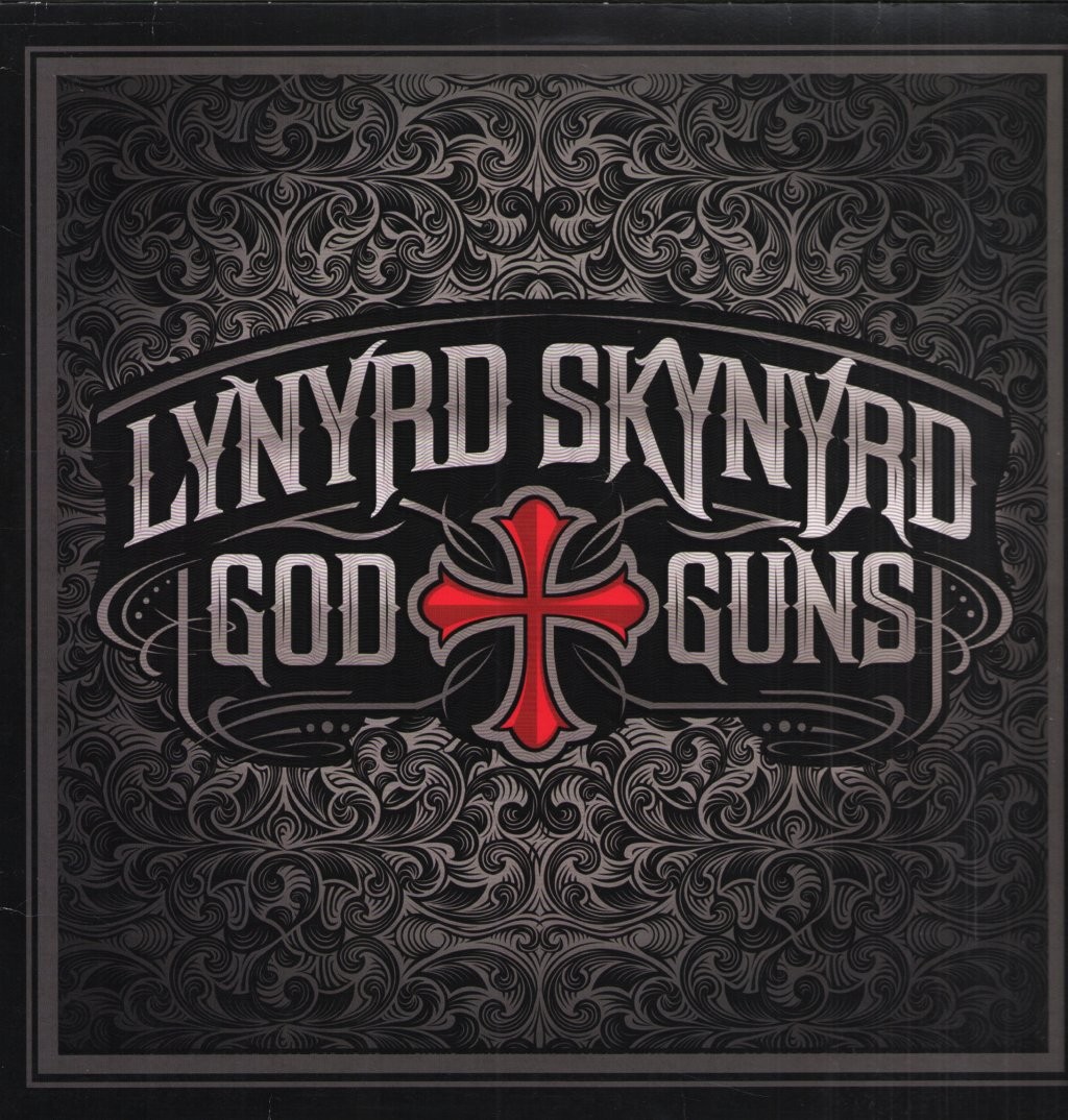 Lynyrd Skynyrd God & Guns LP vinyl Europe Roadrunner 2009 LP. seam split to