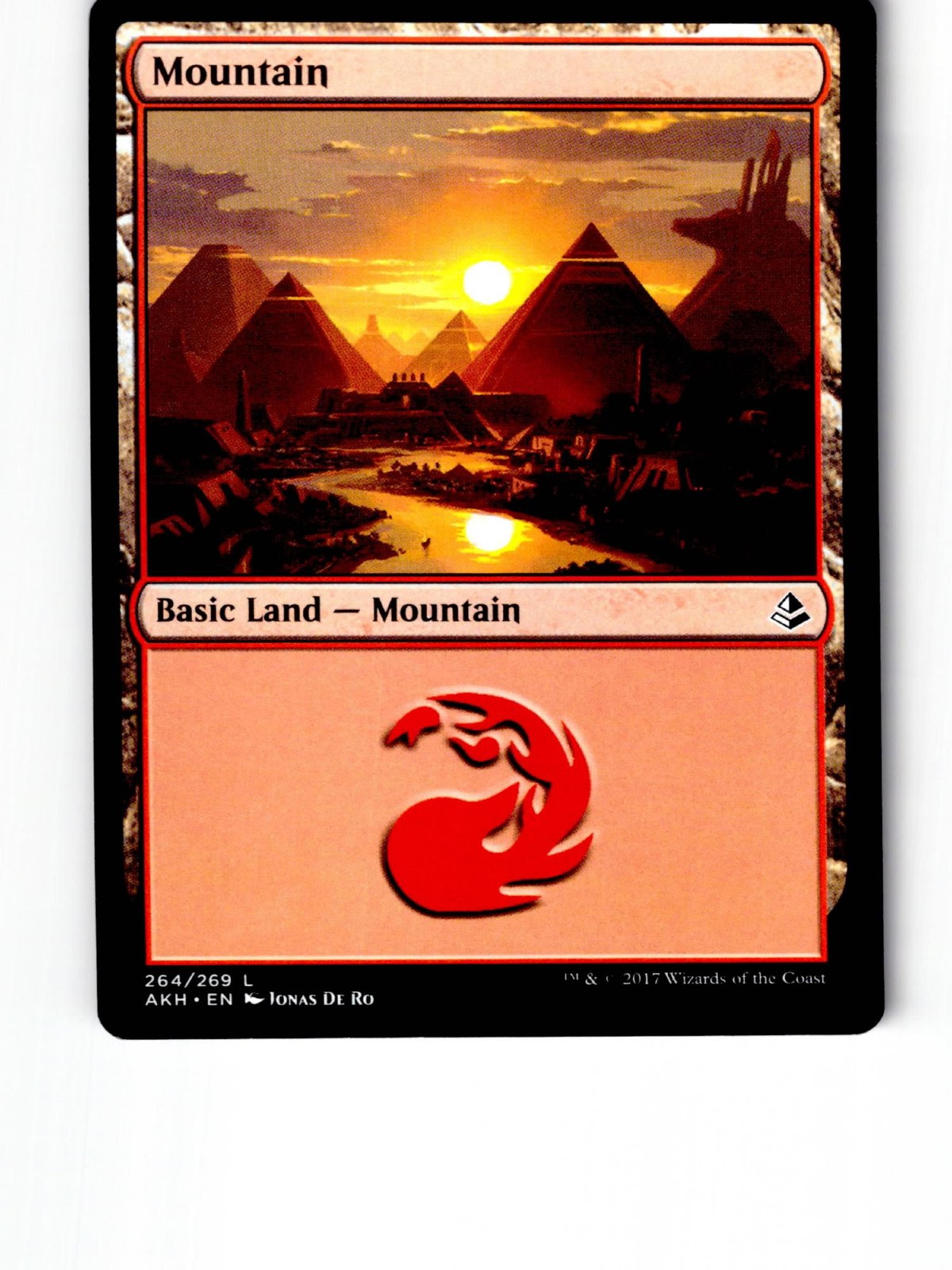 Set Of 4 Mountain (264) 264 Land Amonkhet Magic: The Gathering Lightly Played