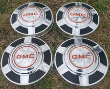  1973-1987 Gmc Truck 34 Ton Dog Dish 12 Hub Caps Set Of 4 C20