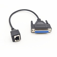 0.98 ft RJ45 to DB25 Female Network Cable, DB25 Female to RJ45 Female Connect...