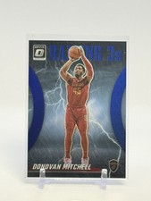 2023-24 Donruss Optic - Raining 3s #8 Donovan Mitchell Blue Prizm 11/49 Cavs