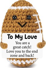 Handmade Crochet Football Gift for Couples