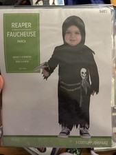 6-12 Months Baby Infant Halloween Costume Grim Reaper New In Bag
