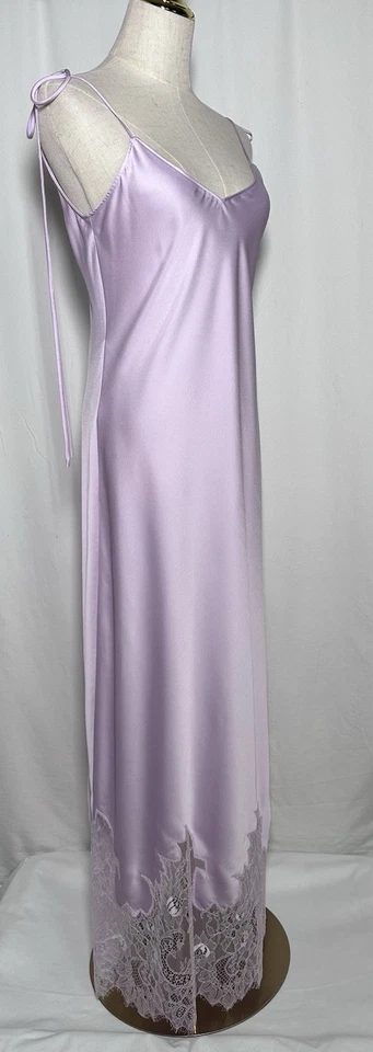 Maxi Vestido Gianni Bini Vestido sin Mangas Chemise Camisón Lencería 6 Prendas para Dormir Lavanda Foto 4 de 4