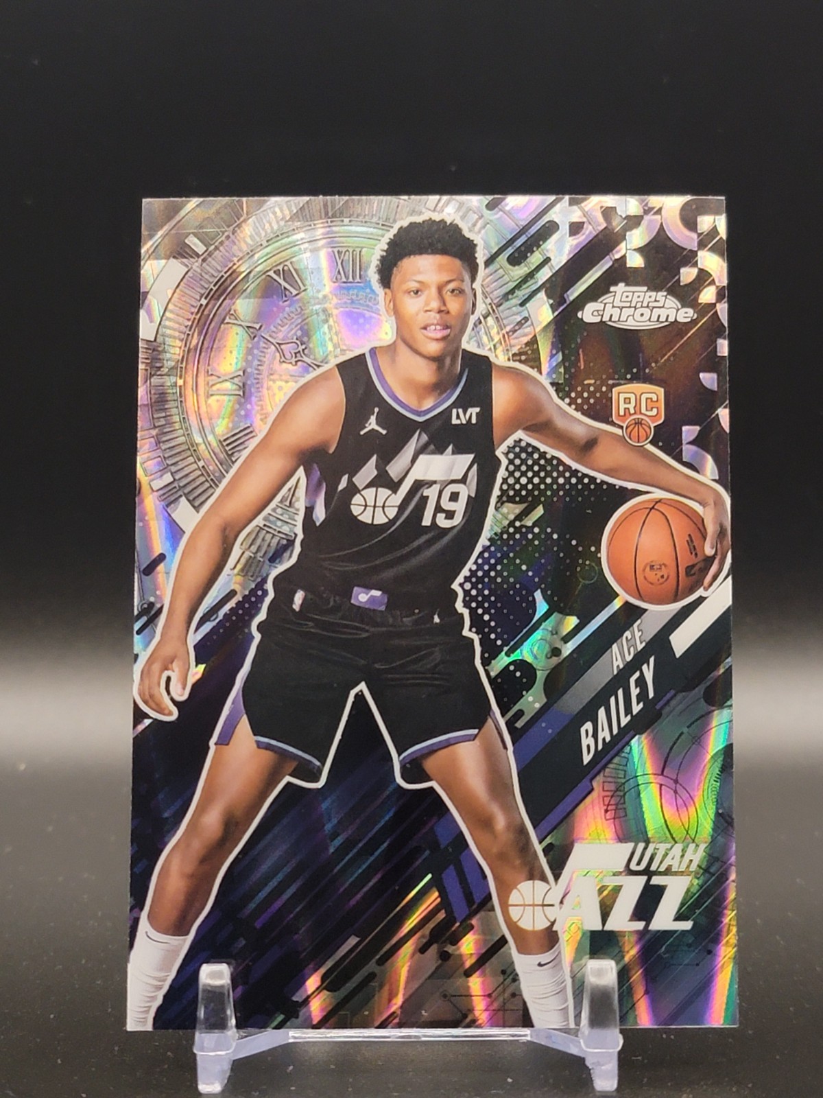 2025-26 Topps Chrome Ace Bailey RC Go Time Ray Wave Refractor #GT-20 Jazz