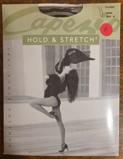 Capezio N14 Women's Hold  Stretch Footed Tights Semi Opaque Black Size Small