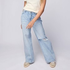 Pacsun Kids Girls' Mid-Rise Ultra Baggy Jeans - Light Wash 10