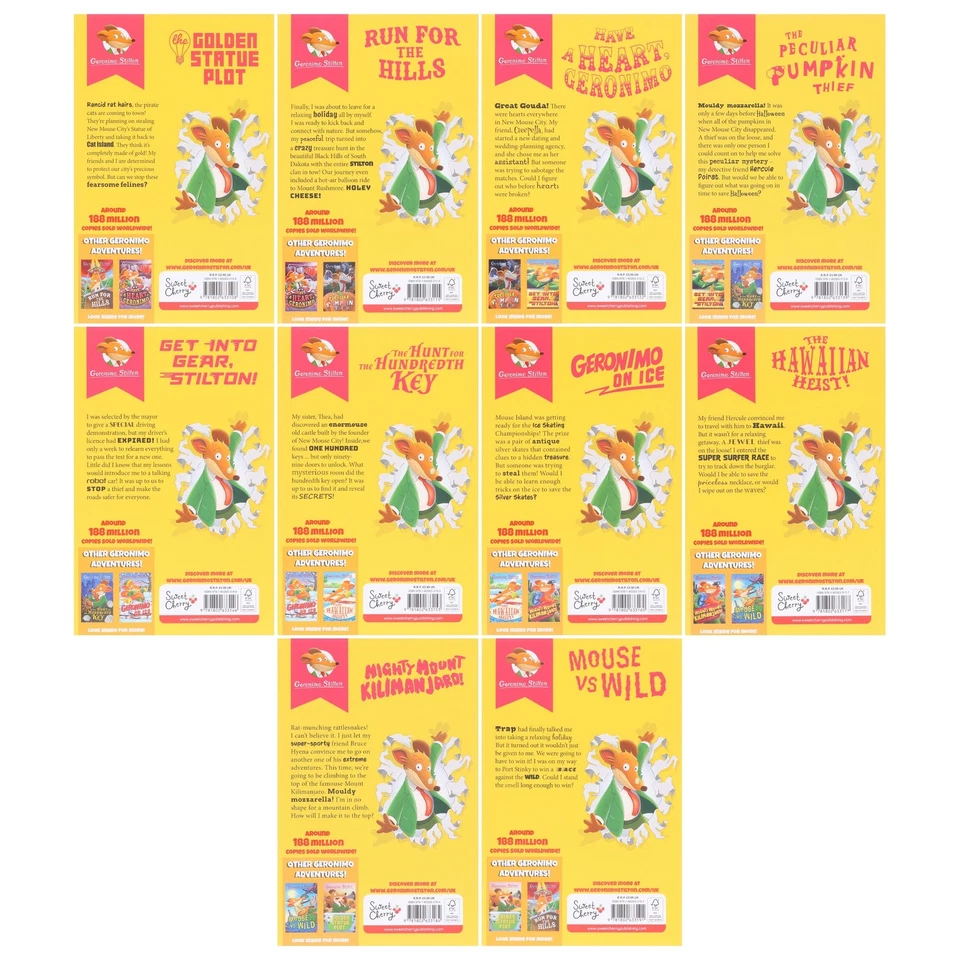 Geronimo Stilton The Illustrated 10 Books (Series 7) Paperback Box Set - Ages-5+ - Image 3 of 4