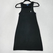 Ralph Lauren Dress Womens Small Black Tank Scoop Neck Small Pony Casual Cotton