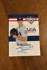 J.B. Bukauskas 2017 USA Baseball Stars Stripes Auto #3 Brewers Tar Heels /499